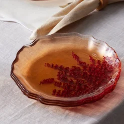 Karaca Rote Lavendel 7-teiliges Kuchenset Kahverengi New