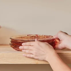 Karaca Rote Lavendel 7-teiliges Kuchenset Kahverengi New