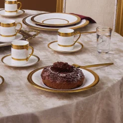 Karaca Royal Bone Charlotte Kaffeetassenset für 6 Personen, 90 ml Weıß Gold Discount