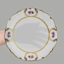 Karaca Royal Bone China Elizabeth 55-teiliges Tafelservice für 12 Personen, Gold Clearance