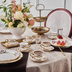 Karaca Royal Bone Elizabeth Kaffeetassenset für 6 Personen, 90 ml Multıfarben Outlet