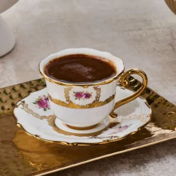 Karaca Royal Bone Elizabeth Kaffeetassenset für 6 Personen, 90 ml Multıfarben Outlet