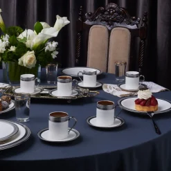 Karaca Royal Bone Kate Kaffeetassenset für 6 Personen, 90 ml Multıfarben Clearance