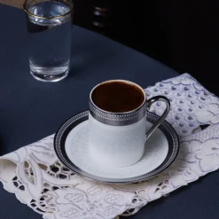 Karaca Royal Bone Kate Kaffeetassenset für 6 Personen, 90 ml Multıfarben Clearance