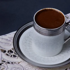 Karaca Royal Bone Kate Kaffeetassenset für 6 Personen, 90 ml Multıfarben Clearance