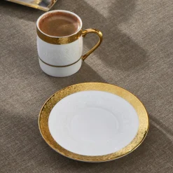 Karaca Royal Bone Victoria Kaffeetassenset für 6 Personen, 90 ml Multıfarben Outlet