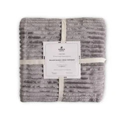 Karaca Ruby Stripe Wellsoft Doppel Decke, Grau Grau02 Best