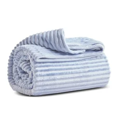 Karaca Ruby Stripe Wellsoft Doppel Decke, Blau Sale