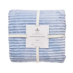 Karaca Ruby Stripe Wellsoft Einzel Decke, Blau Hot