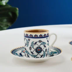 Karaca Rumi Kaffeetassenset für 6 Personen, 80 ml Multıfarben Sale