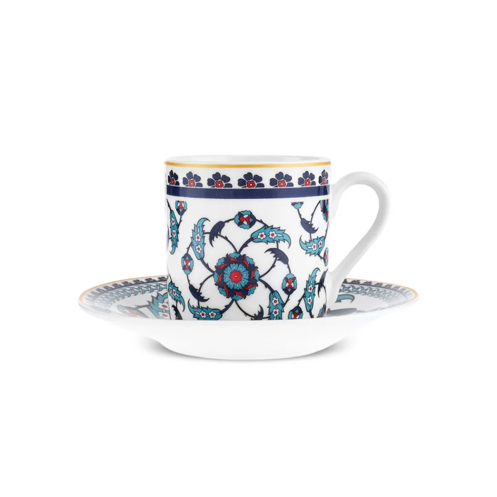 Karaca Rumi Kaffeetassenset für 6 Personen, 80 ml Multıfarben Sale