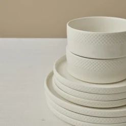 Karaca Salvare Diamond 18-teiliges Bone China-Geschirrset für 6 Personen, weiß Weıß01 Best