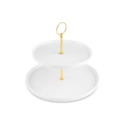Karaca Salvare 2-stöckige Kuchenetagere, weiß Weıß Clearance