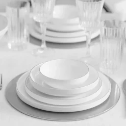 Karaca Satürn Streamline 59-teiliges Tafelservice- Set für 12 Personen Platın Best