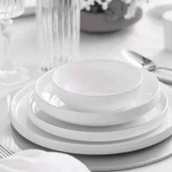 Karaca Satürn Streamline 59-teiliges Tafelservice- Set für 12 Personen Platın Best