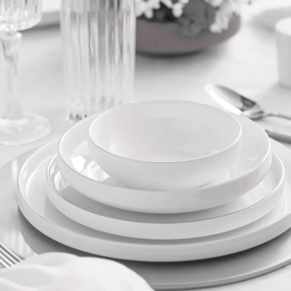Karaca Satürn Streamline 59-teiliges Tafelservice- Set für 12 Personen Platın Best