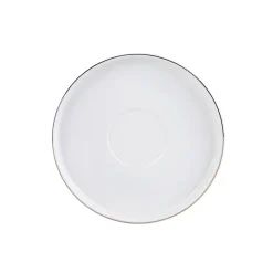Karaca Saturn 4-teiliges Porzellan-Teetassen- und Untertassen-Set für 2 Personen, 200 ml, Gold Weiß Weıß01