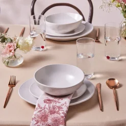 Karaca Scarlet 18-teiliges Tafelservice für 6 Personen Weıß01 Clearance