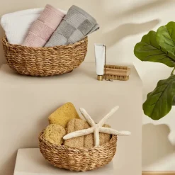 Karaca Scatola Strohkorb aus Seegras, 25x11 cm Beıge01 Discount