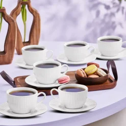 Karaca Seashell 200 ml Teetasse für 6 Personen Farblös Hot