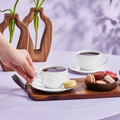Karaca Seashell 200 ml Teetasse für 6 Personen Farblös Hot