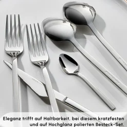 Karaca Sedir Elegance Besteckset für 12 Personen, 84 Teilig Sılber03 Outlet
