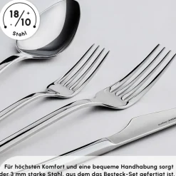 Karaca Sedir Elegance Besteckset für 12 Personen, 84 Teilig Sılber03 Outlet