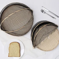 Karaca Sera Lebensmittel Abdeckhauben-Set 2-teilig Braun Braun01 Hot