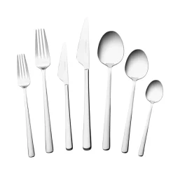 Karaca Serena 84-teilige Edelstahlbesteckset für 12 Personen, Silber Sılver Best