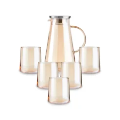 Karaca Serene 7-teiliges Gläser Set, Amber Gelb Clearance