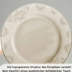 Karaca Siena 56 Teilig 12 Personen New Generation Bone Geschirrset Gold Outlet