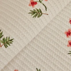 Karaca Silvie 100% Baumwolle Tagesdecke Set, Rot Red Discount
