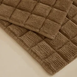 Karaca Simon Badvorleger-Set, 60 × 90 cm + 40 × 60 cm, Braun Outlet