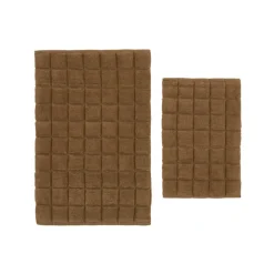Karaca Simon Badvorleger-Set, 60 × 90 cm + 40 × 60 cm, Braun Outlet