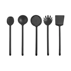 Karaca Simple 5-teiliges Küchenutensilien-Set, Schwarz Black Hot