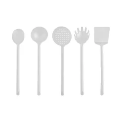 Karaca Simple 5-teiliges Küchenutensilien-Set, Weiß Whıte Hot