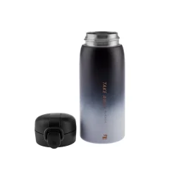 Karaca Skyfall Stahl Auslaufsichere Thermoskanne 350 ml Schwarz Schwarz01