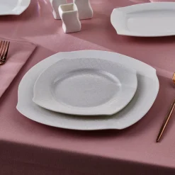 Karaca Square Bone Fancy 53-teiliges Geschirrset für 12 Personen Weıß01 Online