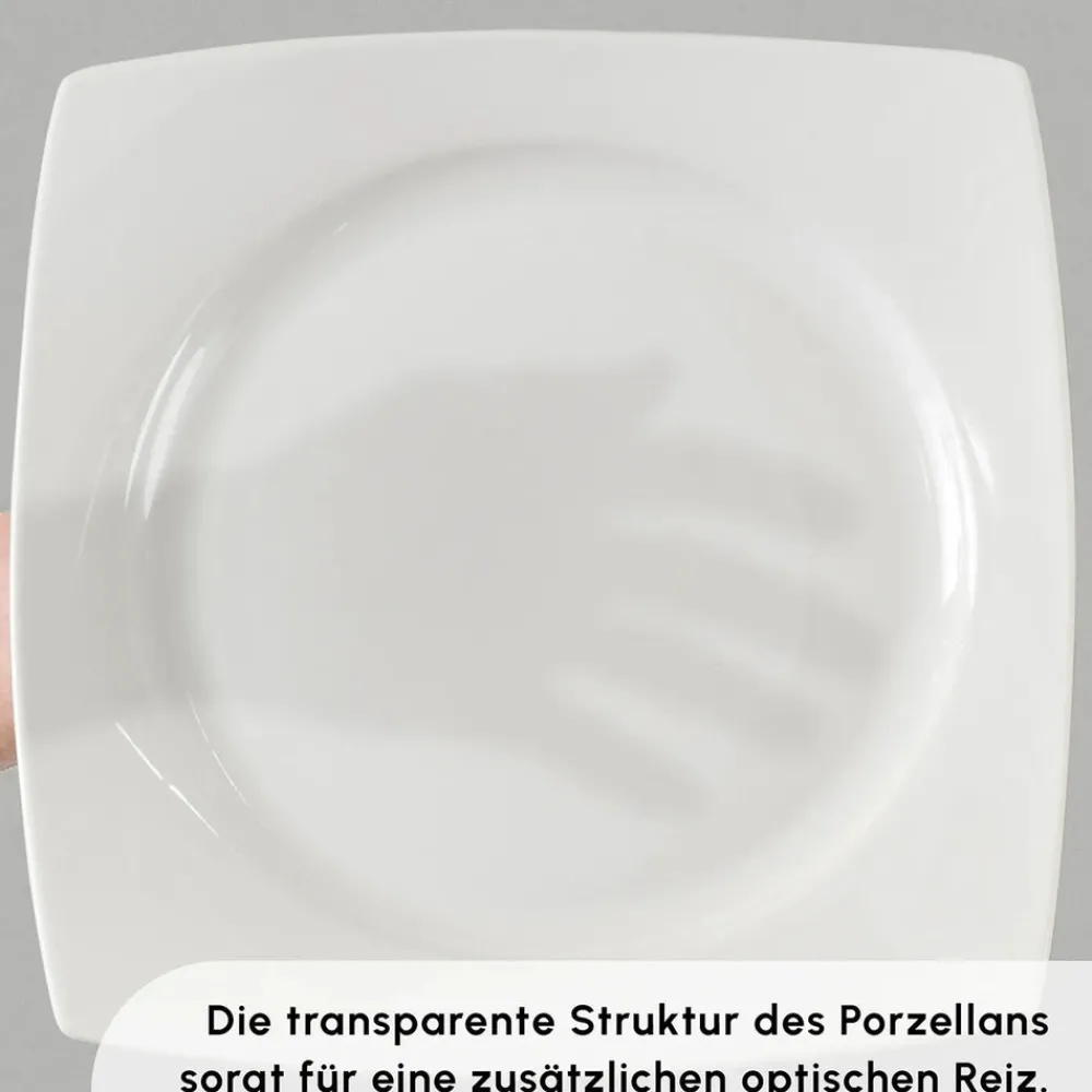 Karaca Square Bone Jamie White 52-Teiliges 12-Personen Geschirrset Weıß01 Outlet