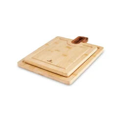 Karaca Squarecut 2-teiliges Bambus Schneidebrett New