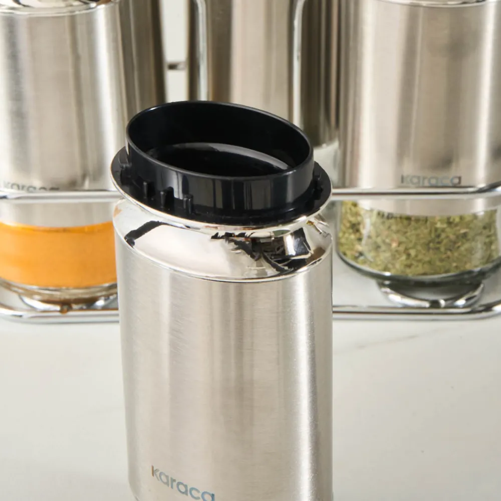 Karaca Stellum, 6-teiliges Gewürzglas-Set, Inox Sale