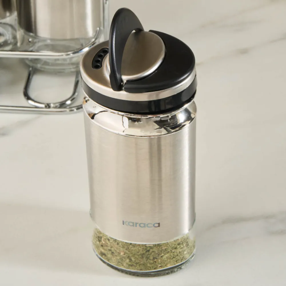 Karaca Stellum, 6-teiliges Gewürzglas-Set, Inox Sale