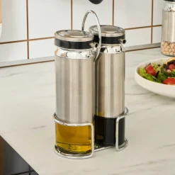 Karaca Stellum, 3-teiliges Öl- und Essigflaschen-Set, Inox Clearance