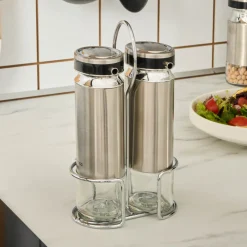 Karaca Stellum, 3-teiliges Öl- und Essigflaschen-Set, Inox Clearance