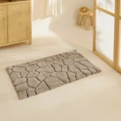 Karaca Stone Badvorleger, 60 × 100 cm, Grau Sale