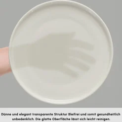 Karaca Stream Bone Felix XL Tafelservice 18-teilig für 6 Personen Weıß01 Hot