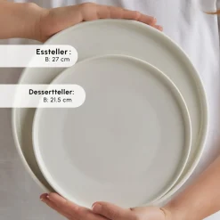 Karaca Stream Bone Felix XL Tafelservice 18-teilig für 6 Personen Weıß01 Hot
