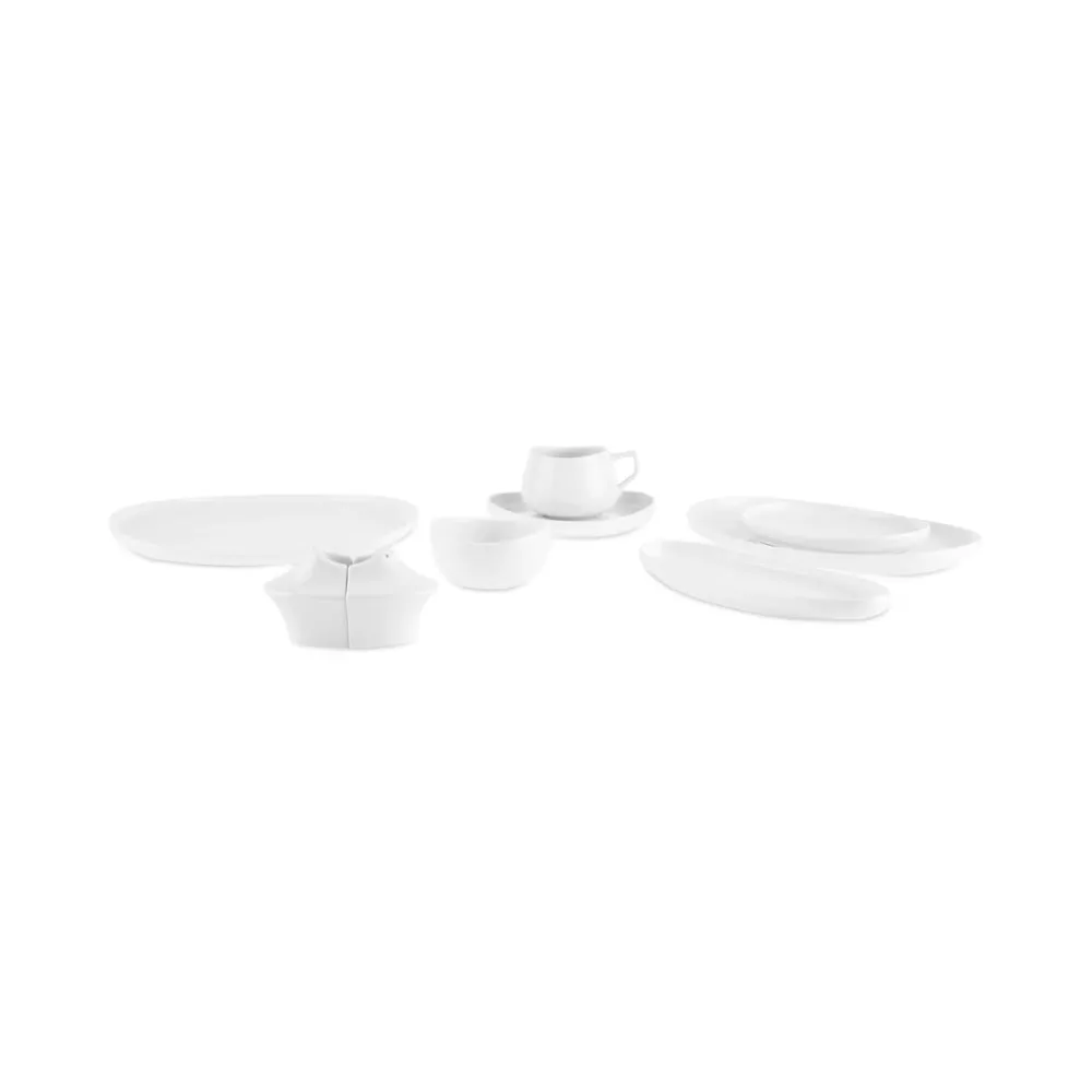 Karaca Stream Bone Hole, 34-Teiliges 6-Personen Frühstücksset Weıß01 Sale