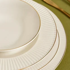 Karaca Stream Bone Massimo 24 Teiliges Gold Essgeschirr Set Sale