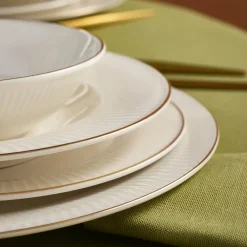Karaca Stream Bone Massimo 24 Teiliges Gold Essgeschirr Set Sale